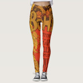  Art Nouveau Music, La Boheme Opera, 1896 Leggings (Voorkant)