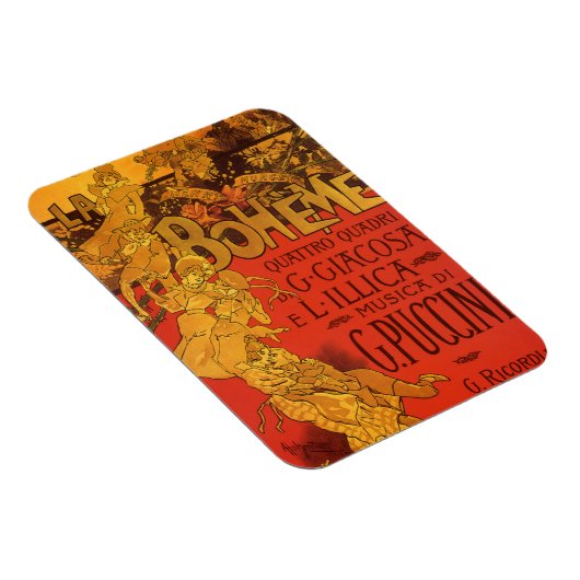  Art Nouveau Music, La Boheme Opera, 1896 Magneet (Rechterzijde)