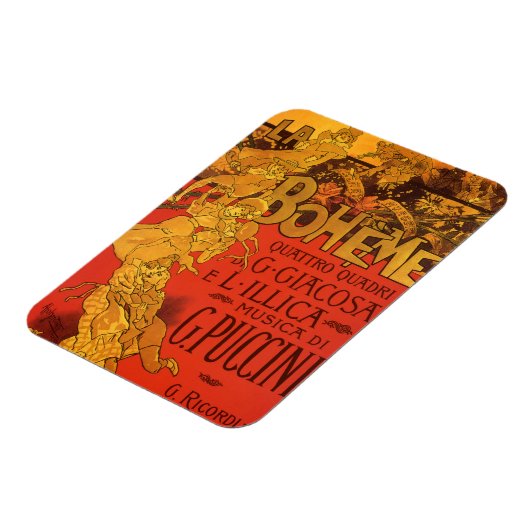  Art Nouveau Music, La Boheme Opera, 1896 Magneet (Linkerzijde)