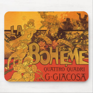  Art Nouveau Music, La Boheme Opera, 1896 Muismat