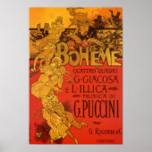 Art Nouveau Music, La Boheme Opera, 1896 Poster (Voorkant)