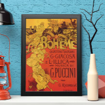  Art Nouveau Music, La Boheme Opera, 1896