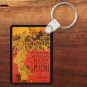  Art Nouveau Music, La Boheme Opera, 1896 Sleutelhanger (Achterkant)