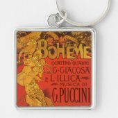  Art Nouveau Music, La Boheme Opera, 1896 Sleutelhanger (Voorkant)