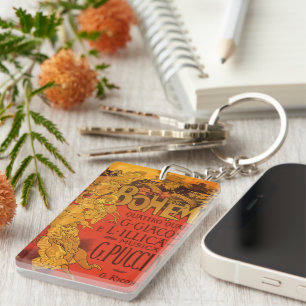  Art Nouveau Music, La Boheme Opera, 1896 Sleutelhanger