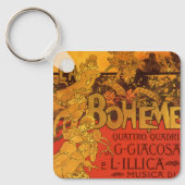  Art Nouveau Music, La Boheme Opera, 1896 Sleutelhanger (Voorkant)