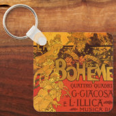  Art Nouveau Music, La Boheme Opera, 1896 Sleutelhanger (Voorkant)