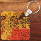  Art Nouveau Music, La Boheme Opera, 1896 Sleutelhanger (Achterkant)