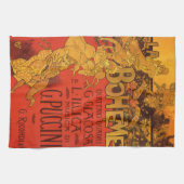  Art Nouveau Music, La Boheme Opera, 1896 Theedoek (Horizontaal)