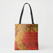  Art Nouveau Music, La Boheme Opera, 1896 Tote Bag (Voorkant)