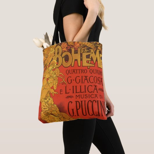  Art Nouveau Music, La Boheme Opera, 1896 Tote Bag (Dichtbij)