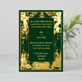 Art Nouveau Musical Fairies Border Folie Uitnodiging (Staand Voorkant)