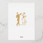 Art Nouveau Musical Fairies Border Folie Uitnodiging (Achterkant)