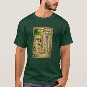 Art Nouveau Muziek Meisjes Vintage Illustratie T-shirt