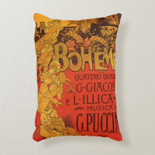 Art Nouveau muziek uit het verleden, La Boheme Ope Accent Kussen