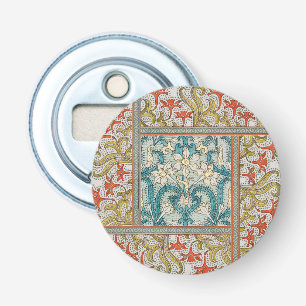Art Nouveau Narcis Patroon Verneuil Antiek Button Flesopener