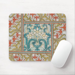 Art Nouveau Narcis Patroon Verneuil Antiek Muismat