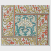 Art Nouveau Narcispatroon Verneuil antiek Cadeaupapier (Vlak)