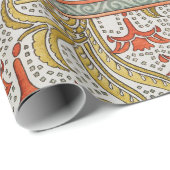 Art Nouveau Narcispatroon Verneuil antiek Cadeaupapier (Rol Hoek)