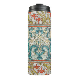 Art Nouveau Narcispatroon Verneuil antiek Thermosbeker