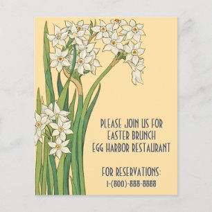 Art Nouveau Narcissus Bloemen – Pasen Flyer
