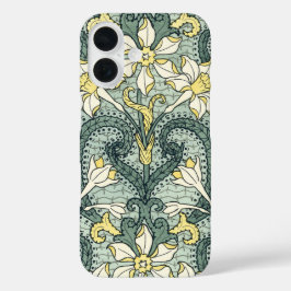 Art Nouveau Narcissus Bloemen Vintage iPhone 16 Hoesje