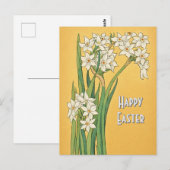 Art Nouveau Narcissus Flowers – Easter Briefkaart (Voorkant / Achterkant)