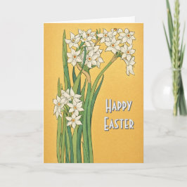 Art Nouveau Narcissus Flowers – Easter Kaart