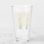 Art Nouveau Narcissus Flowers Latte Mug Glas (Achterkant)