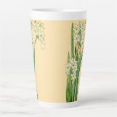 Art Nouveau Narcissus Flowers Latte Mug Latte Mok (Voorkant)