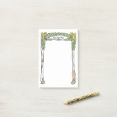 Art Nouveau Natuur Geoordeeld - Waterverf Post-it® Notes (Op bureau)