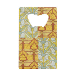 Art Nouveau Natuur Rasterpatroon Kunst uit het ver Creditkaart Flessenopener
