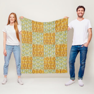Art Nouveau Natuur Rasterpatroon Kunst uit het ver Fleece Deken