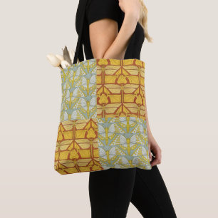 Art Nouveau Natuur Rasterpatroon Kunst uit het ver Tote Bag