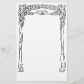 Art Nouveau Natuur Thormed Stationery Briefpapier (Voorkant)