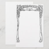 Art Nouveau Natuur Thormed Stationery Briefpapier (Voorkant / Achterkant)