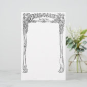 Art Nouveau Natuur Thormed Stationery Briefpapier (Staand voorkant)