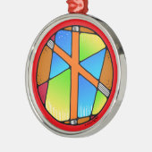 Art Nouveau Naudhiz Rune of Overcoming Metalen Ornament (Links)