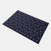 Art Nouveau Navy Blue en Gold Deurmat (Schuin)