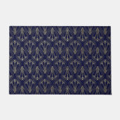 Art Nouveau Navy Blue en Gold Deurmat (Voorkant)