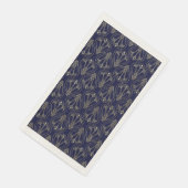 Art Nouveau Navy Blue en Gold Servet (Hoek)