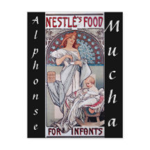 Art nouveau, Nestle baby eten door Alphonse Mucha