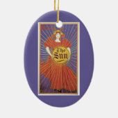  Art Nouveau, New York Sun Newspaper Keramisch Ornament (Achterkant)