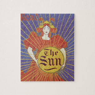  Art Nouveau, New York Sun Newspaper Legpuzzel