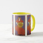  Art Nouveau, New York Sun Newspaper Mok (Voorkant rechts)