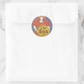 Art Nouveau, New York Sun Newspaper Ronde Sticker (Tas)