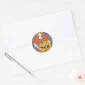 Art Nouveau, New York Sun Newspaper Ronde Sticker (Envelop)