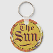  Art Nouveau, New York Sun Newspaper Sleutelhanger (Voorkant)