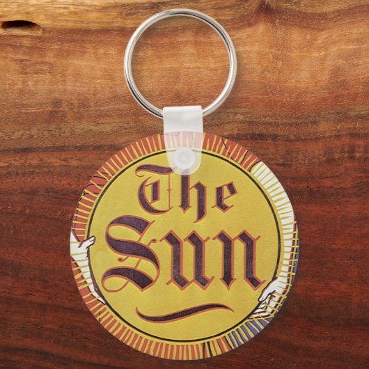 Art Nouveau, New York Sun Newspaper Sleutelhanger (Achterkant)