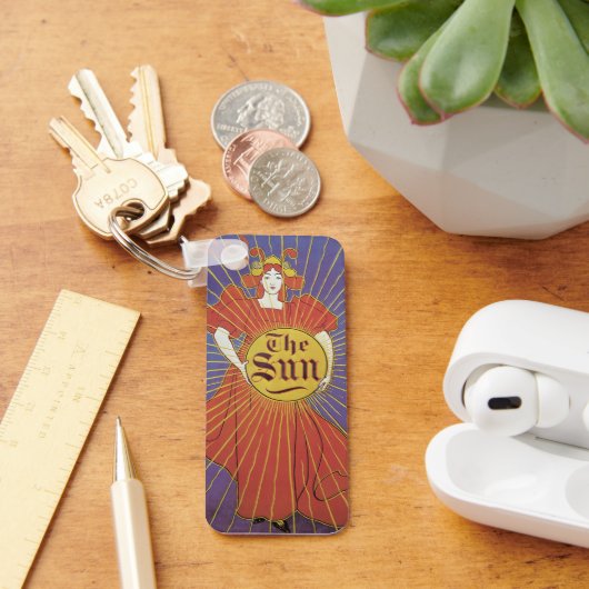 Art Nouveau, New York Sun Newspaper Sleutelhanger (Bureau)